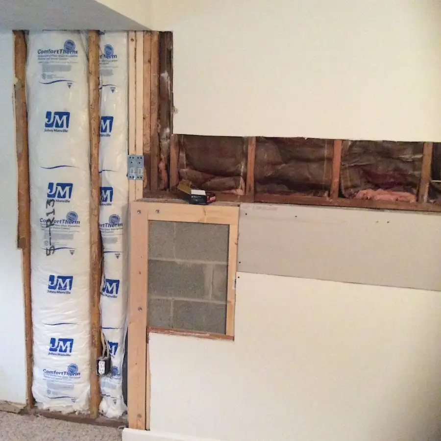 Wall insulation replacement during Contents Cleaning & Restoration in Pocono